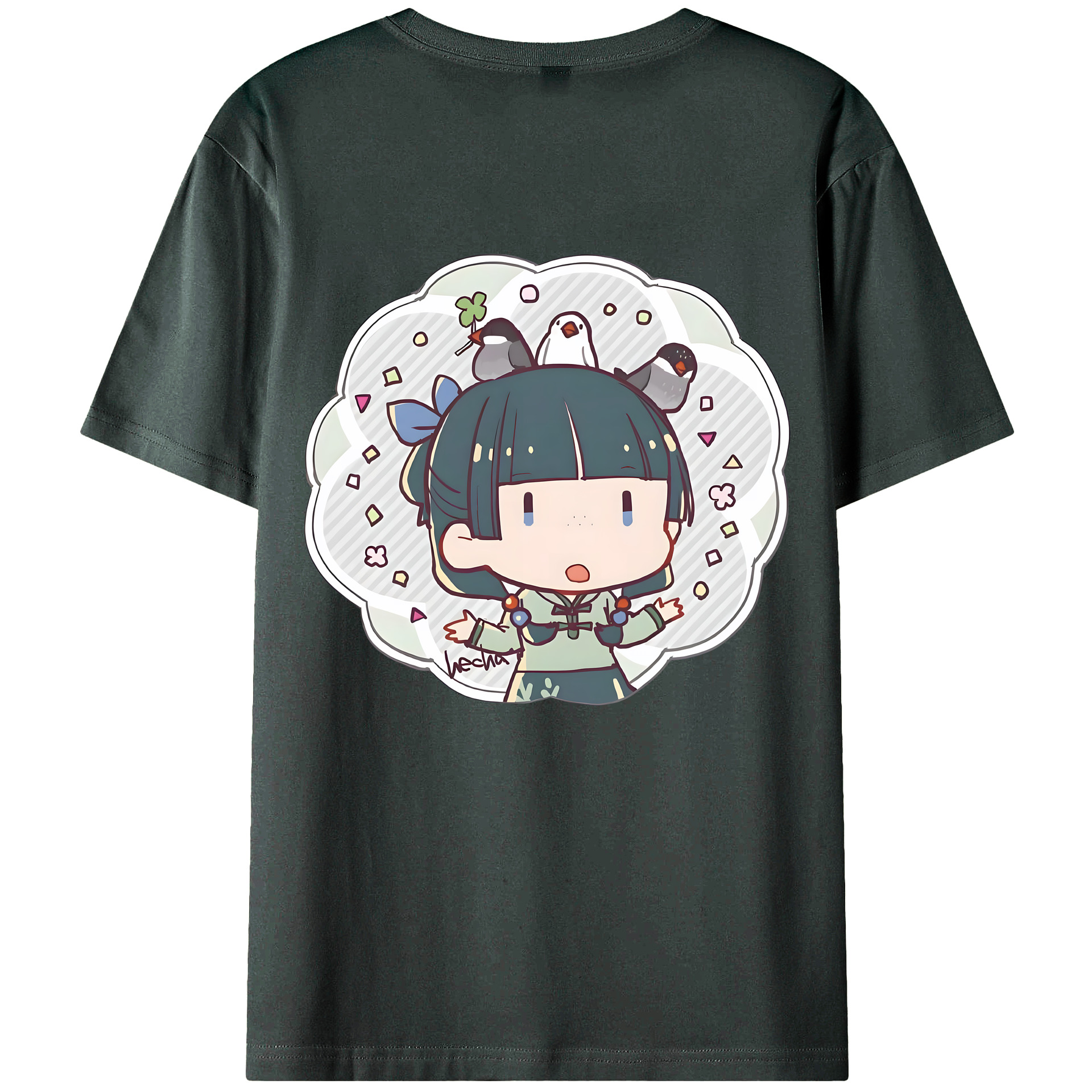 （画像用） 薬屋のひとりごと The Apothecary Diaries 綿100％ メンズ半袖Tシャツ（バックプリント） 通気性